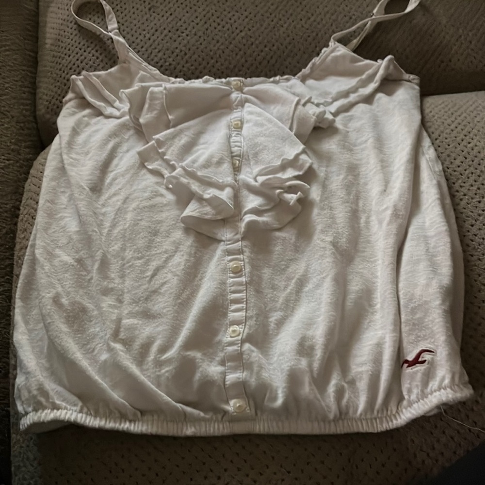 Hollister ruffle tank top